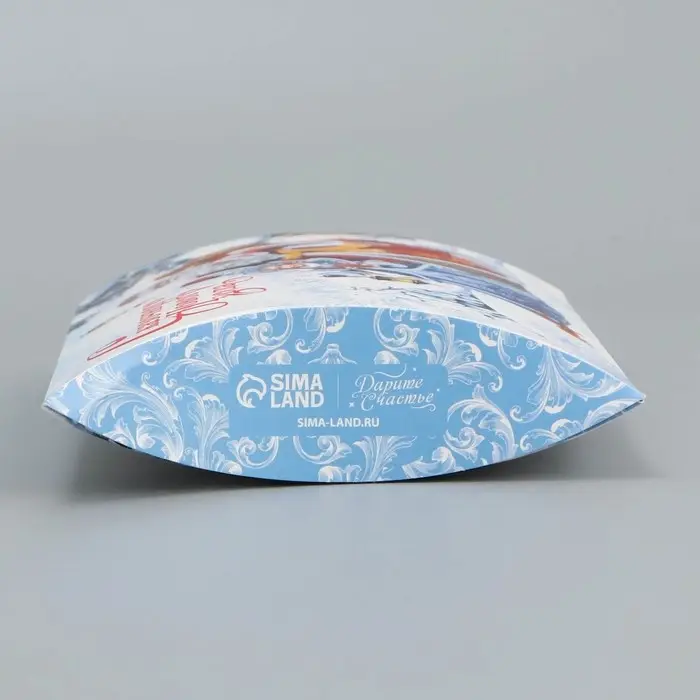 Коробка новогодняя складная фигурная &laquo;Сказочного Нового года&raquo;, Дед Мороз со Снегурочкой, 19 х 14 х 4 см