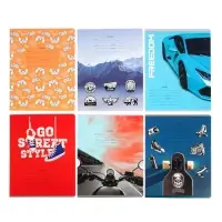 Тетрадь 24 листа в клетку "Мальчики", обложка мелованный картон, блок офсет, МИКС