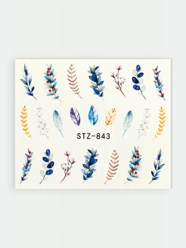 Слайдеры для ногтей &laquo;Веточки&raquo;, разноцветные