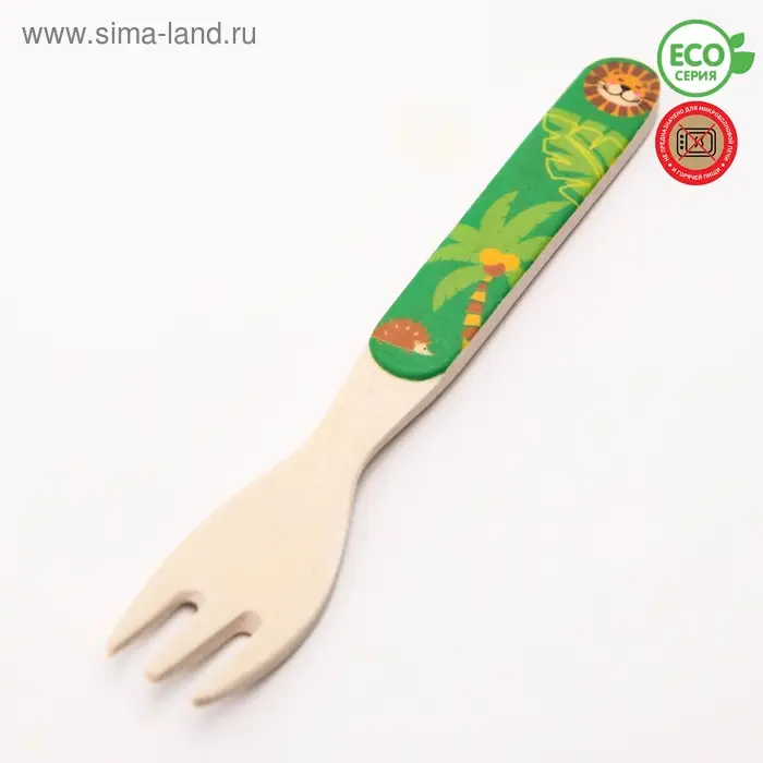 Вилка для кормления, бамбук, МИКС