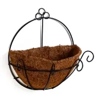 Кашпо настенное d=20 см, с кокосовым вкладышем