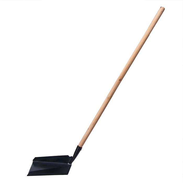 Совок хозяйственный, 19 &times; 19 &times; 5 см, металл, деревянный черенок 80 см