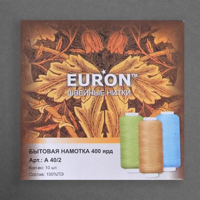 Нитки 40/2, 366 м, цвет белый №1301, цена за 1 штуку