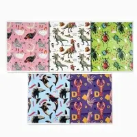 Тетрадь в клетку, 48 л., А5, на скрепке, блок №2 &laquo;Паттерн&raquo; МИКС