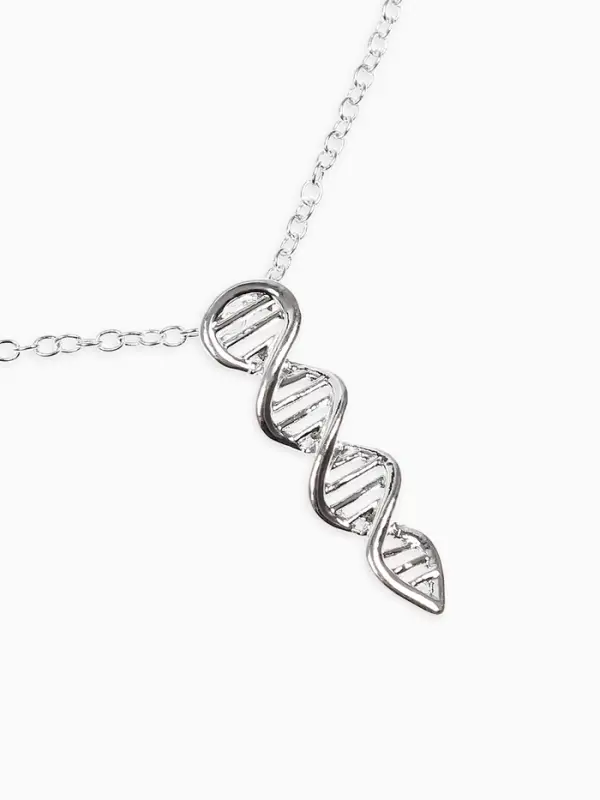 Кулон на цепочке "ДНК", цвет серебро