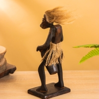 Сувенир "Абориген барабанщик" дерево, 8х9х22 см
