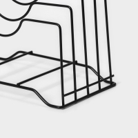 Держатель для крышек и разделочных досок Доляна, 26&times;16&times;22 см, цвет чёрный