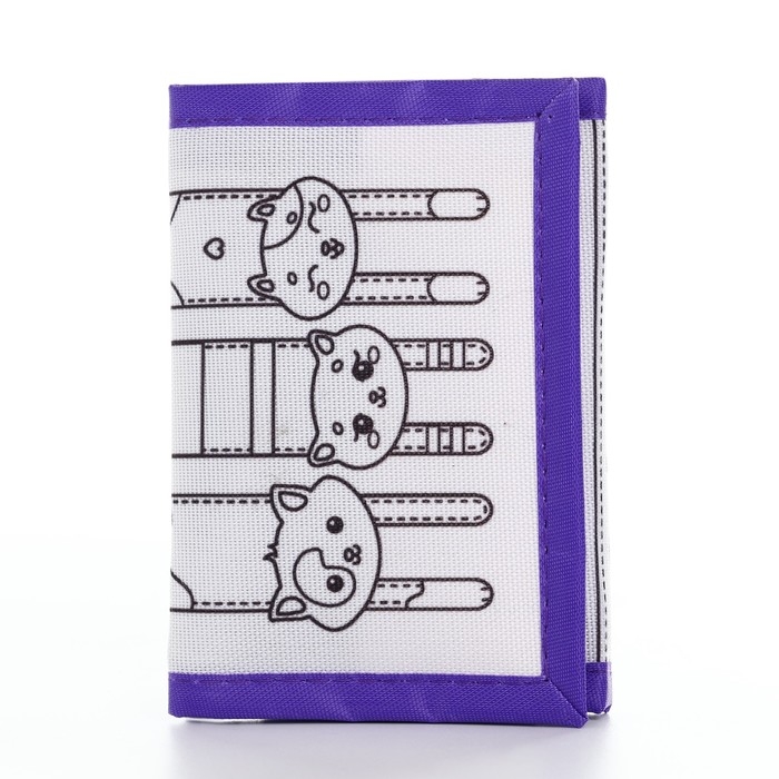 Кошелек  на липучке под раскраску "Милые котята"