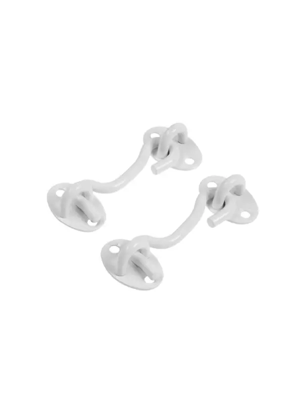 Крючок ветровой LOCKLAND KV001, L=75 мм, нержа, цвет белый, 2 шт