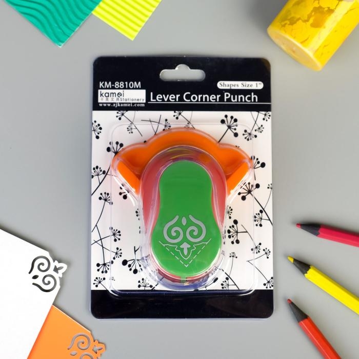 Дырокол фигурный для углов "Букет" вырубка 2,5 см 8х8 см