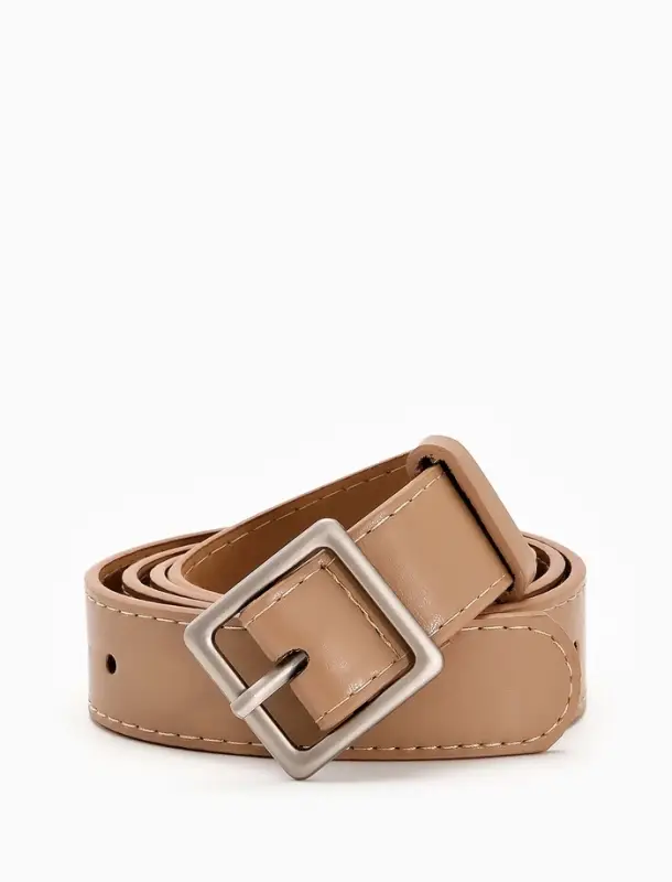 Ремень жен 05-01-02-01, Июнь2508, 3*0,3*110 см, без винта, пряж мат металл, 1 прокол, беж