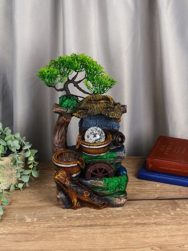 Фонтан "Хижина под деревом" 32х15х13 см (с подсветкой)