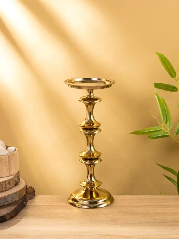 Подсвечник "Эйфория" алюминий 12х12х31,5 см