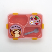 Ланч - бокс с 4 секциями &laquo;Еда!&raquo;, 23 х 17 х 5,5 см, розовый