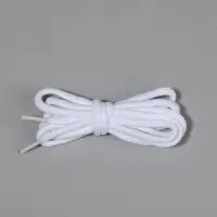 Шнурки для обуви, пара, круглые, d=5 мм, 90 см, белые