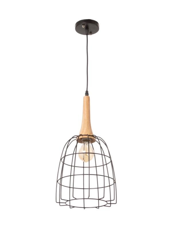 Светильник "Чикаго" 1х40Вт Е27 черный/коричневый 24,5х24,5х44(144)см