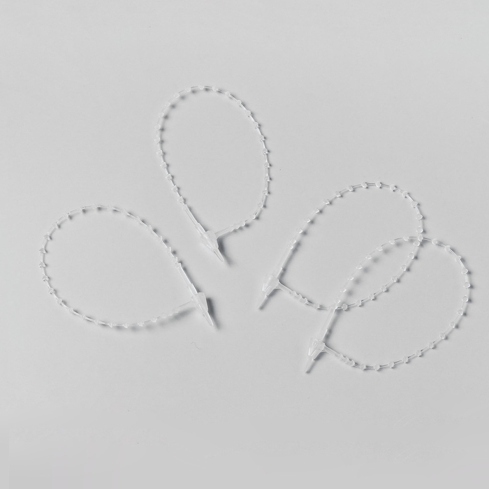 Стяжка пластиковая с шариками L=13, цвет прозрачный (набор 1000 шт.)