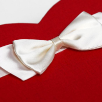 Набор коробок 3 в 1 сердца, Белый-алый, 21 х 19 х 9 - 15.5 х 14 х 6 см