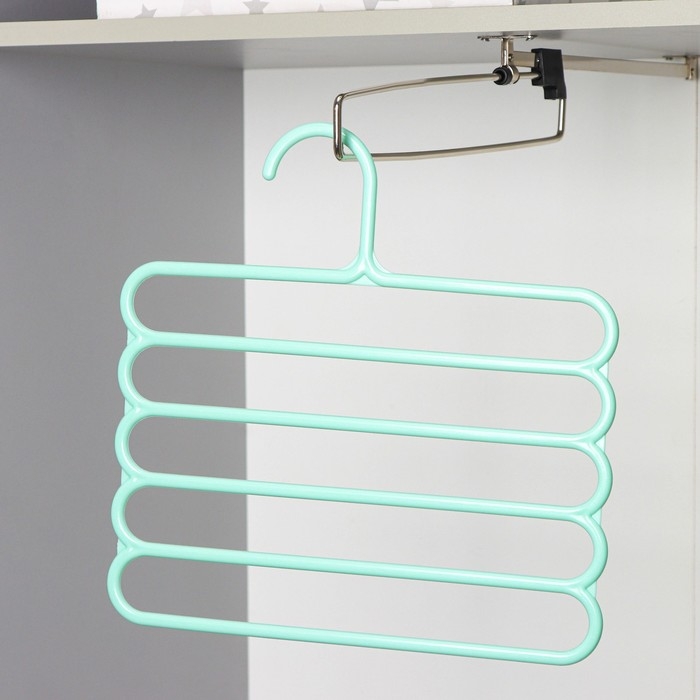 Плечики - вешалки для брюк и юбок Доляна, многогуровневая, 33&times;33 см, цвет МИКС