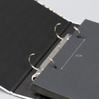 Фотоальбом 25 листов (наклейки+кольца) "Свадебный день" тиснение золото 19х27х3 см