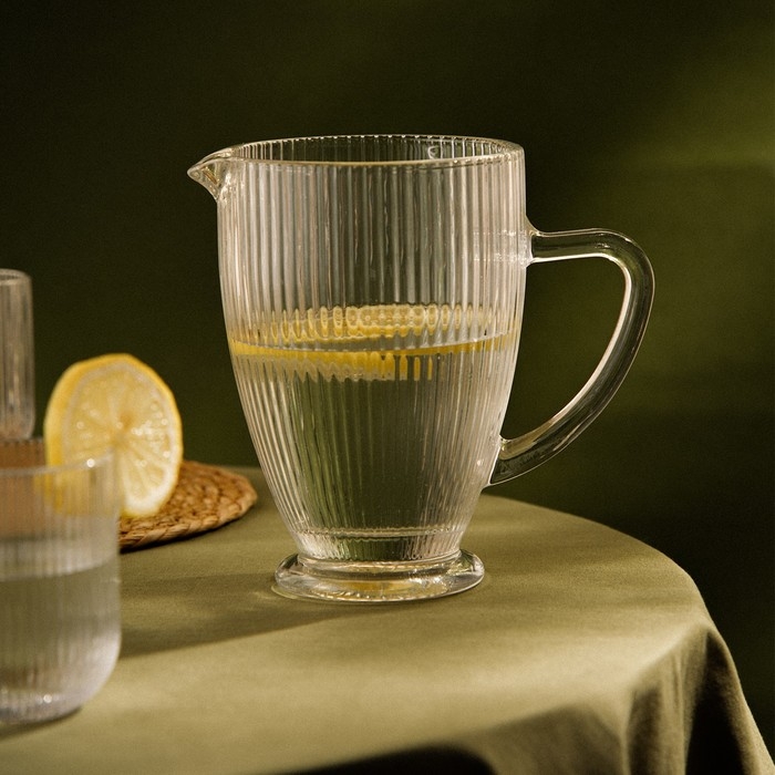 Кувшин для воды стеклянный SL Home &laquo;Модерн&raquo;, 1,2 л, 19,5&times;13&times;18,5 см, цвет прозрачный