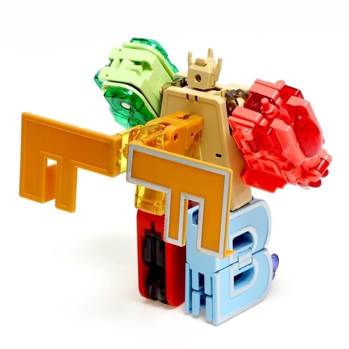 Робо-буквы &laquo;Звери&raquo;, набор 6 в 1, трансформируются, собираются в 1 робота