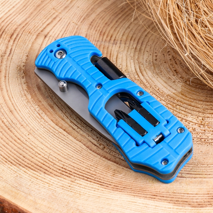 Нож складной, с отвертками, клинок 8см