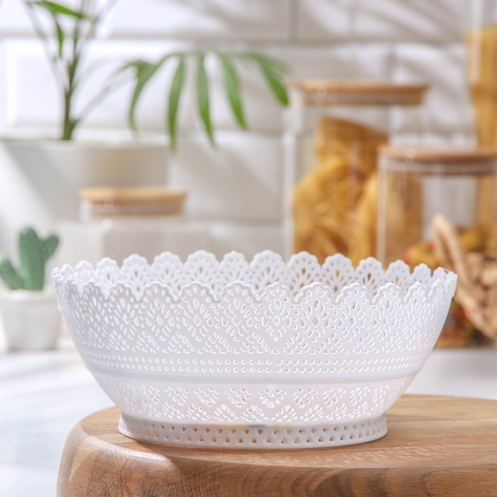 Ваза для хлеба и фруктов &laquo;Зефир. Принт&raquo;, d=20 см, цвет МИКС