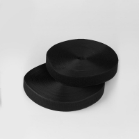 Липучка, 40 мм &times; 25 &plusmn; 1 м, цвет чёрный