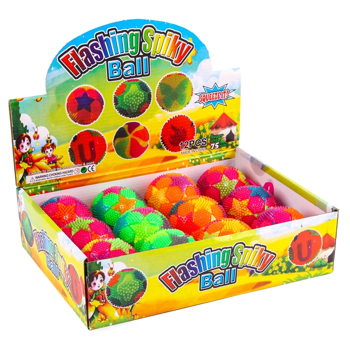 Мяч &laquo;Звёздочки&raquo;, световой, с пищалкой, цвета МИКС