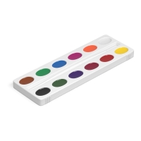 Акварель 12 цветов, ErichKrause Basic, медовая, без кисти, пластик, картонный пенал