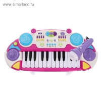 Синтезатор &laquo;Звезда&raquo; со стульчиком и микрофоном, 24 клавиши, 10 функций