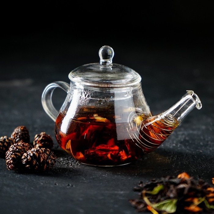 Чайник заварочный &laquo;Дамбо&raquo;, 100 мл, стекло, с металлическим ситом, прозрачный