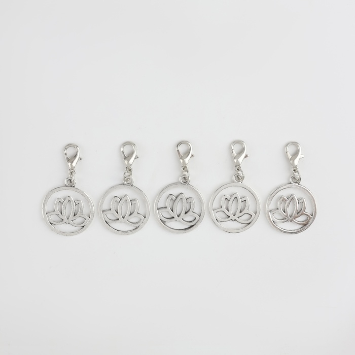 Маркеры для петель &laquo;Лотос&raquo;, d = 20 мм, 5 шт, цвет серебряный