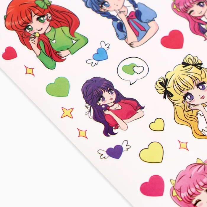 Заколки для волос, &laquo;Кавайные заколки&raquo; с наклейками, 8.5 х 13 см