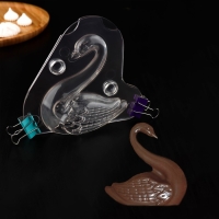 Молд для шоколада KONFINETTA &laquo;Лебедь&raquo;, 13&times;4,7&times;14,5 см, цвет прозрачный