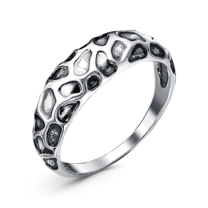 Кольцо &laquo;Пантера&raquo; , посеребрение с оксидированием, 19 размер