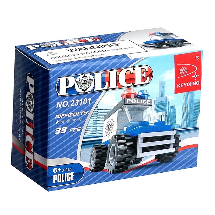 Конструктор &laquo;Полицейский джип&raquo;, 33 детали
