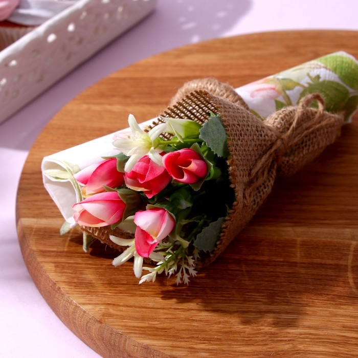 Набор для украшения: топпер &laquo;С днём рождения&raquo; 1 шт, кольцо для салфеток 1 шт, МИКС