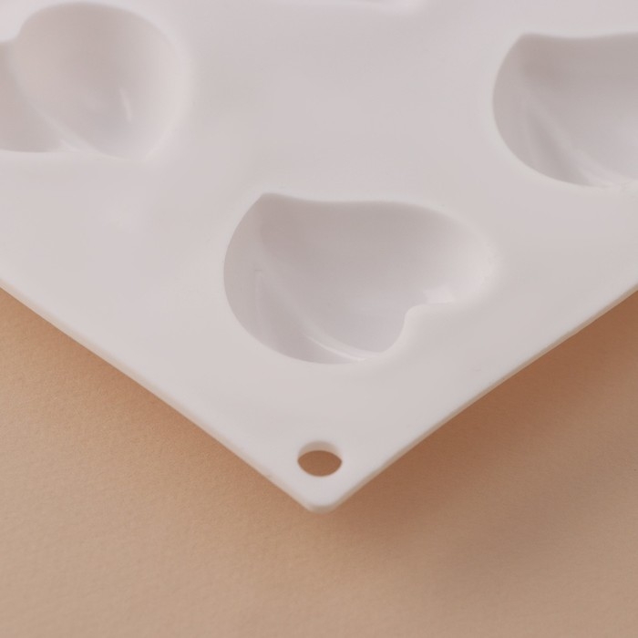 Форма для муссовых десертов и выпечки &laquo;Рандеву&raquo;, 30&times;14,4&times;2 см, 8 ячеек (4,9&times;4,4 см), цвет белый