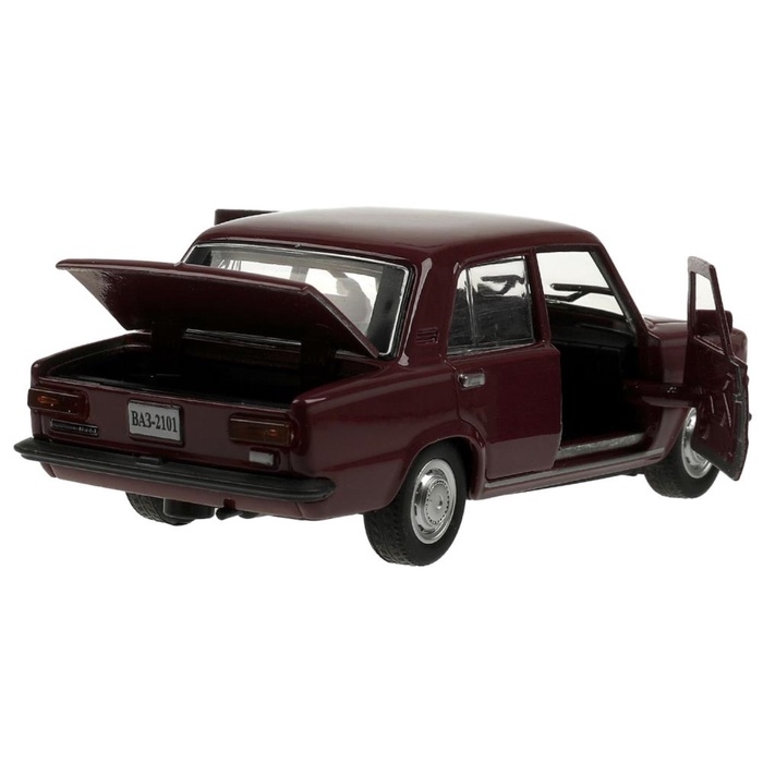 Машинка металлическая &laquo;ВАЗ-2101&raquo;, ретро - модель &laquo;Копейка&raquo;, открываются двери, багажник, инерция, 12 см, фиолетовый