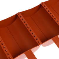 Ограждение декоративное, 24 &times; 100 см, 10 секций, пластик, терракотовое, &laquo;Брёвнышко&raquo;