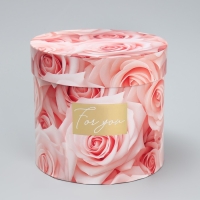 Набор шляпных коробок для цветов 4 в 1, упаковка подарочная, &laquo;Нежные цветы&raquo;, 14 х 13 см - 20 х 17,5 см