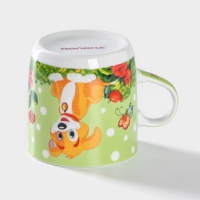 Набор детской посуды из керамики Доляна &laquo;Щенок&raquo;, 3 предмета: кружка 230 мл, миска 400 мл, тарелка d=18 см