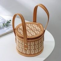 Корзина для хранения Доляна Nature, 14&times;14&times;13, бамбук