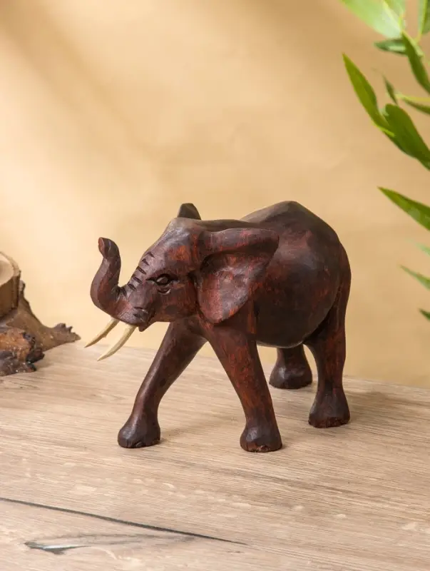 Сувенир "Слон" дерево Суар, 24х11х16 см, цв. тёмно-коричневый