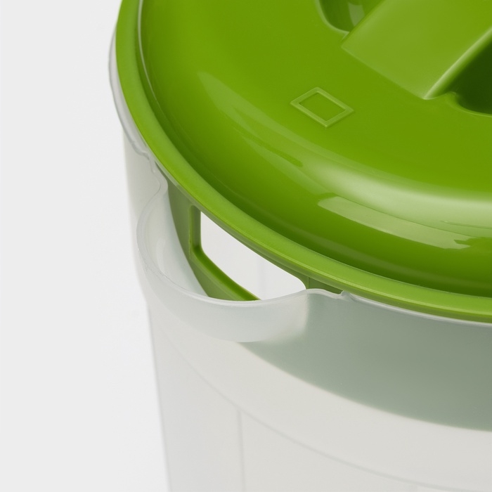 Кувшин с крышкой, 2,5 л, 20&times;14,5&times;22 см, пластик, зелёный