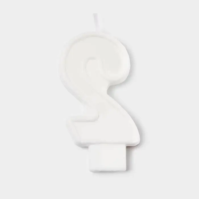 Свеча цифра для торта &laquo;2&raquo;, 3,7 х 7,2 см