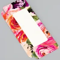 Подарочная коробка под плитку шоколада, с окном, &laquo;Цветочки&raquo;, 17.1&times;8&times;1.4 см