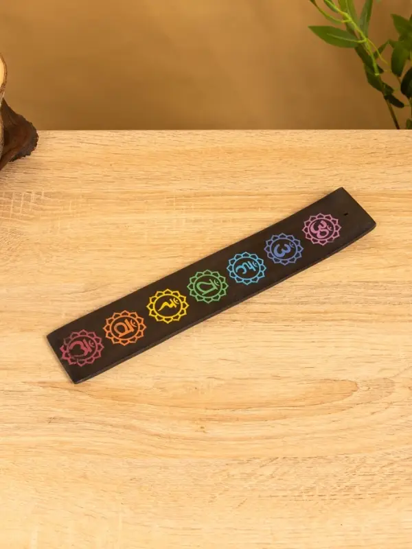 Подставка под благовония "7 чакр" 28,5х5 см, дерево